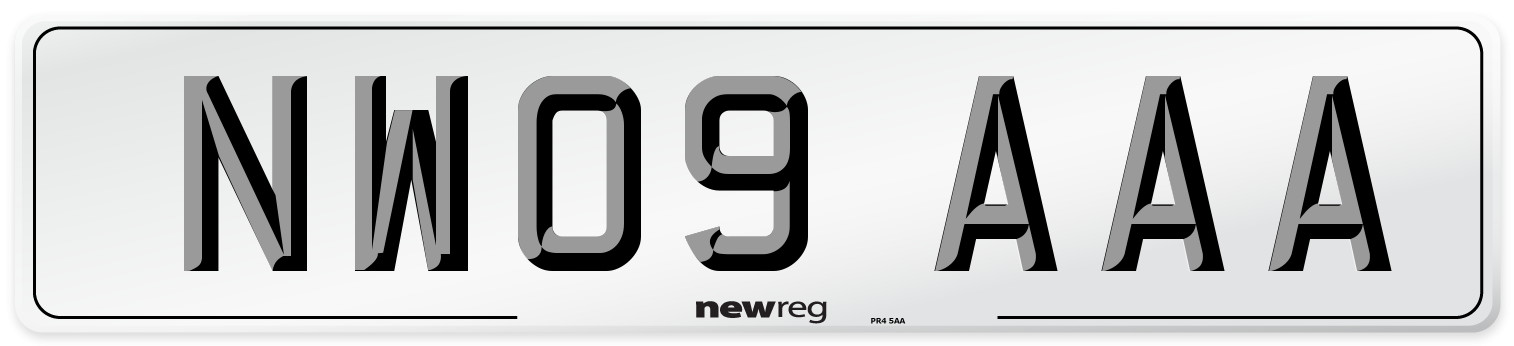 NW09 AAA Number Plate from New Reg